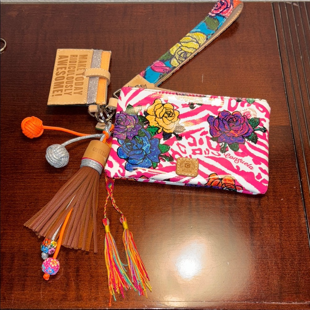 Consuela Multicolor Floral Key & Card Holder